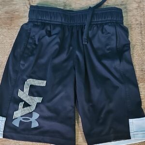 Under Armour Black and White Athletic Shorts